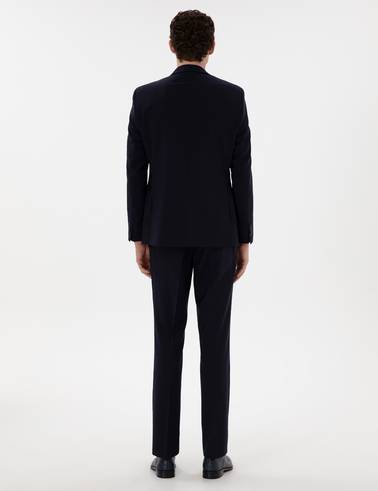 Lacivert Slim Fit Yün Takım Elbise