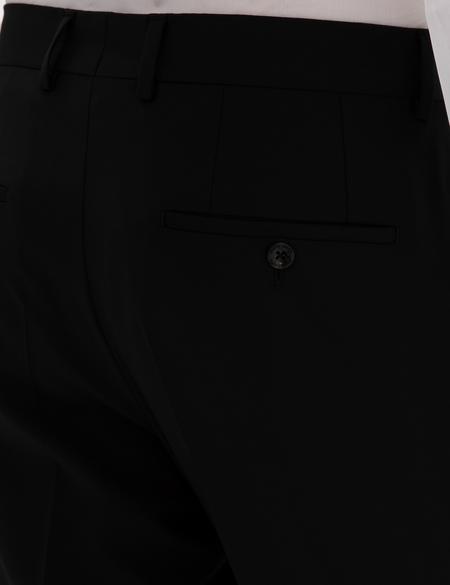 Siyah Slim Fit %100 Yün Kumaş Pantolon - 50305463078