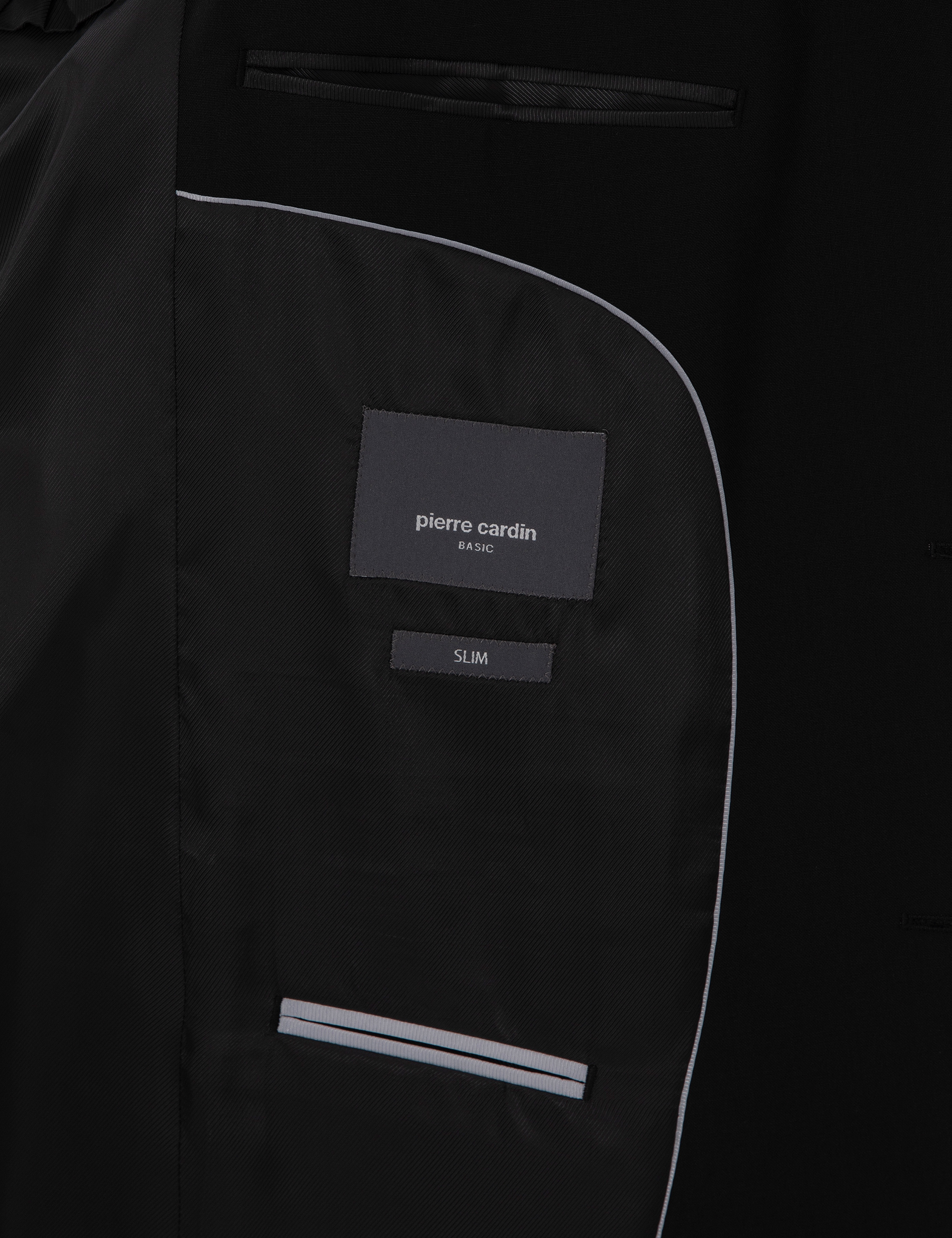Siyah Slim Fit Yün Takım Elbise - Image 6