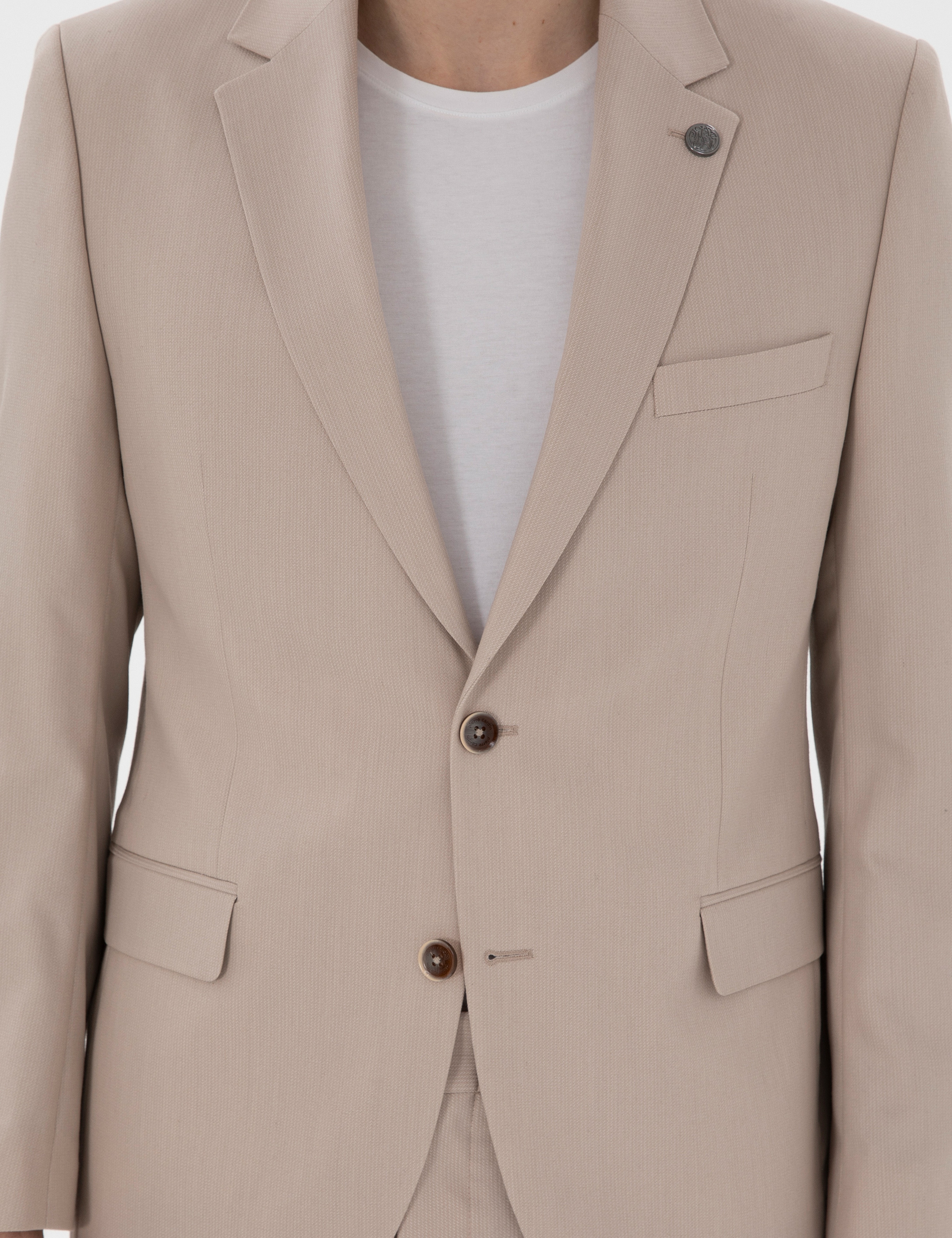 Bej Slim Fit Takım Elbise - Image 7