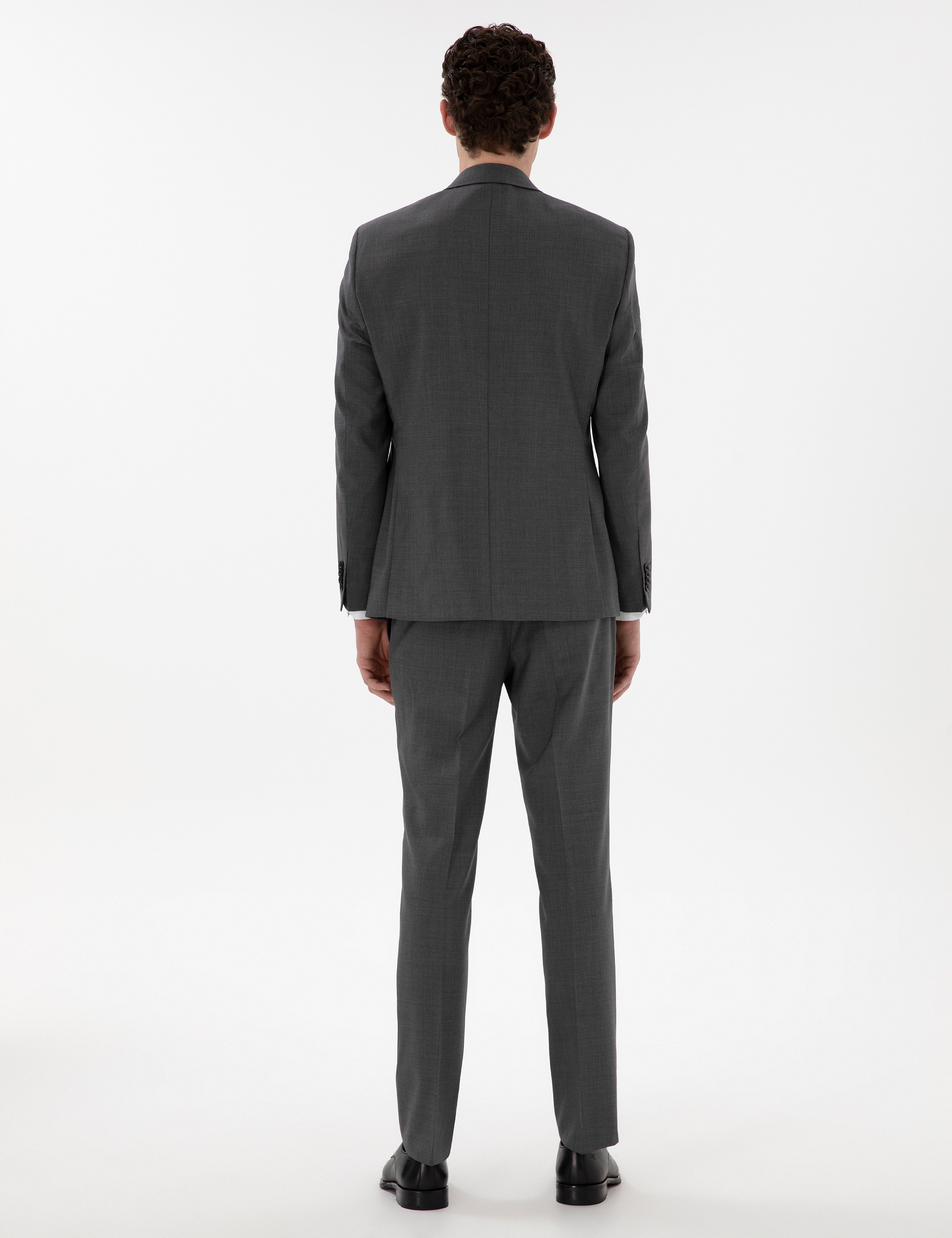Füme Slim Fit Yün Takım Elbise - Image 5