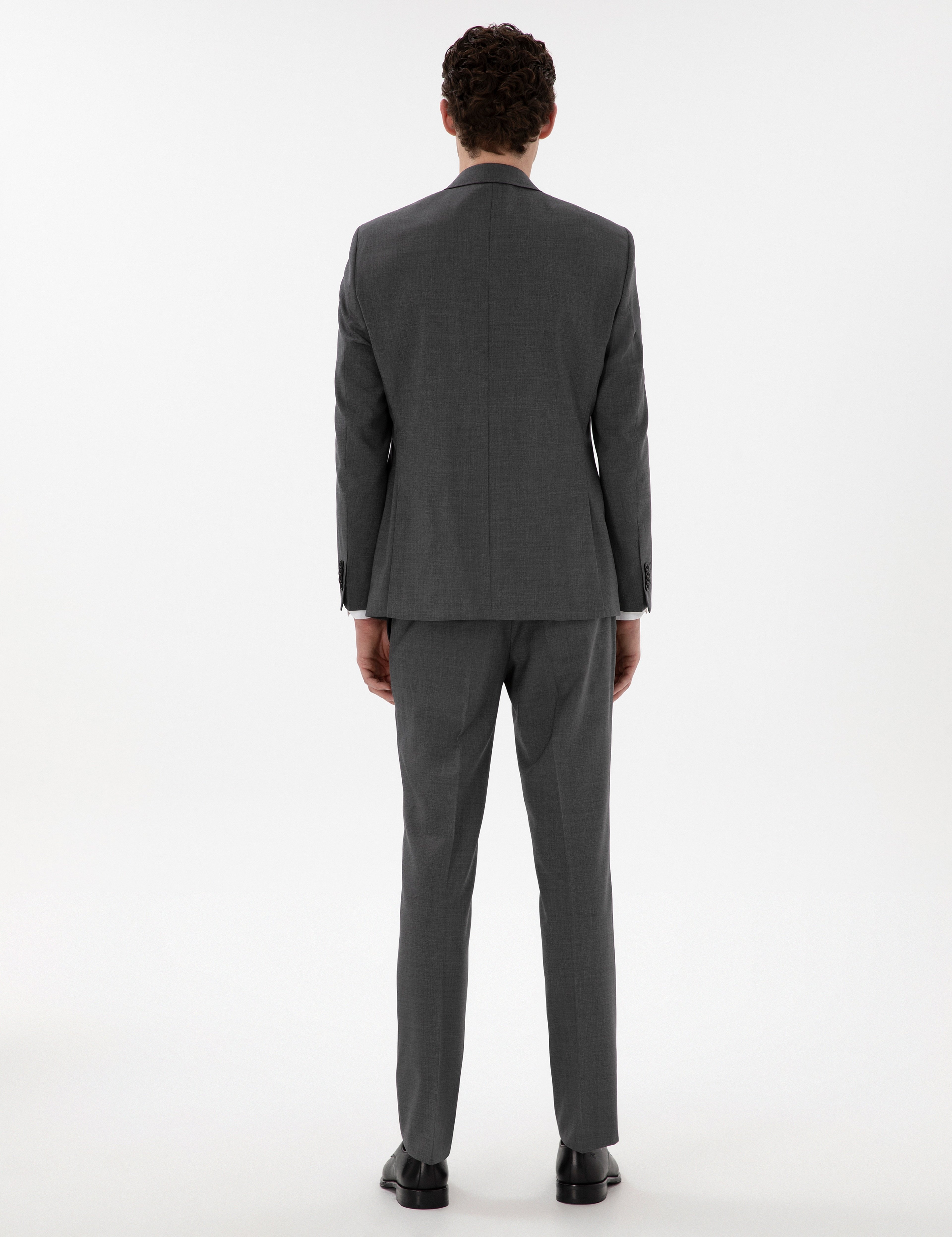 Füme Slim Fit Yün Takım Elbise