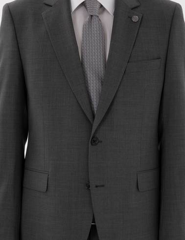 Füme Slim Fit Yün Takım Elbise