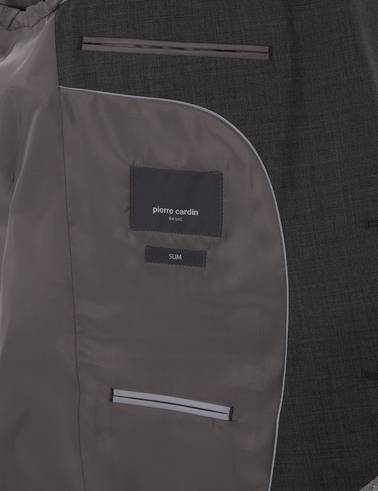 Füme Slim Fit Yün Takım Elbise