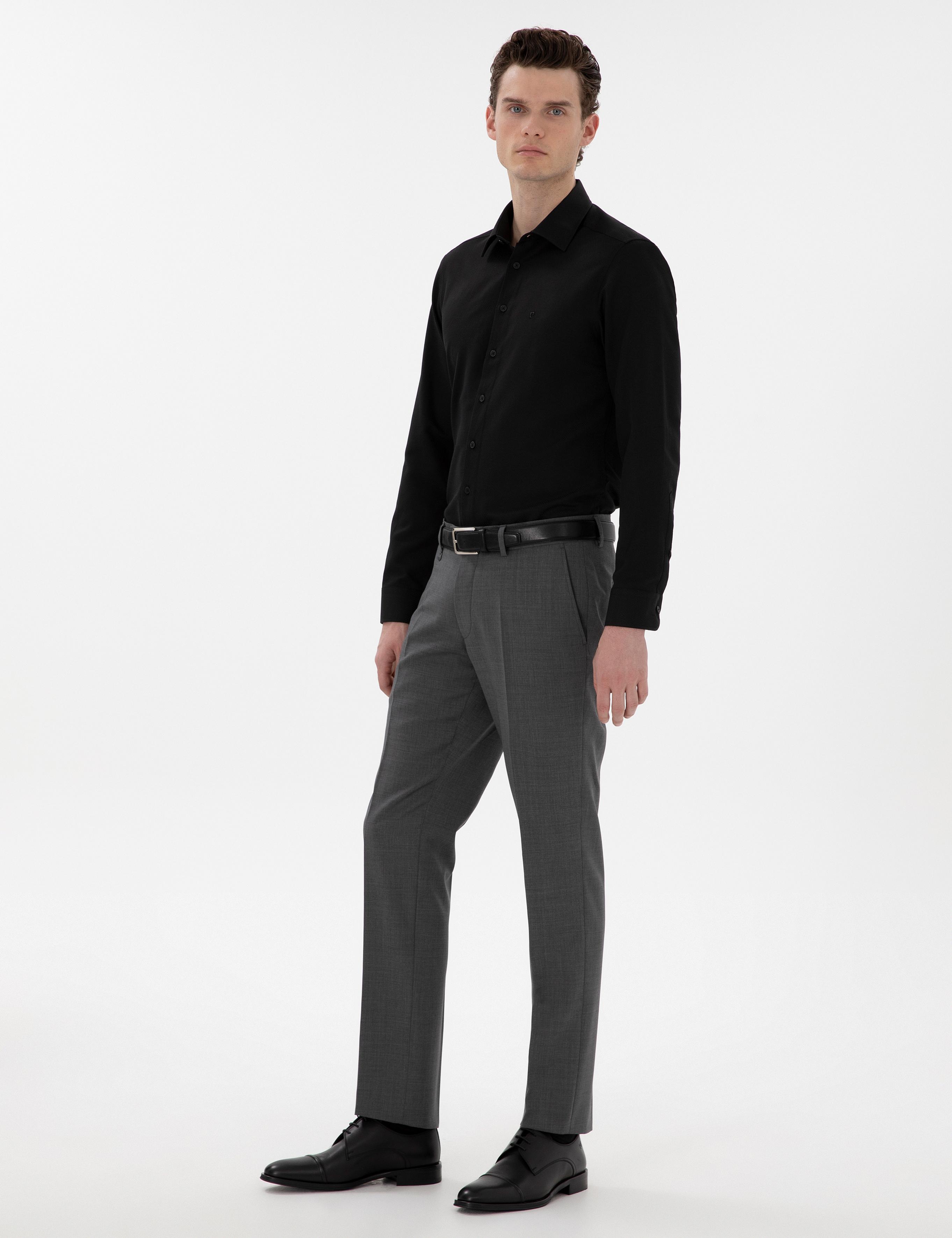 Füme Slim Fit %100 Yün Kumaş Pantolon