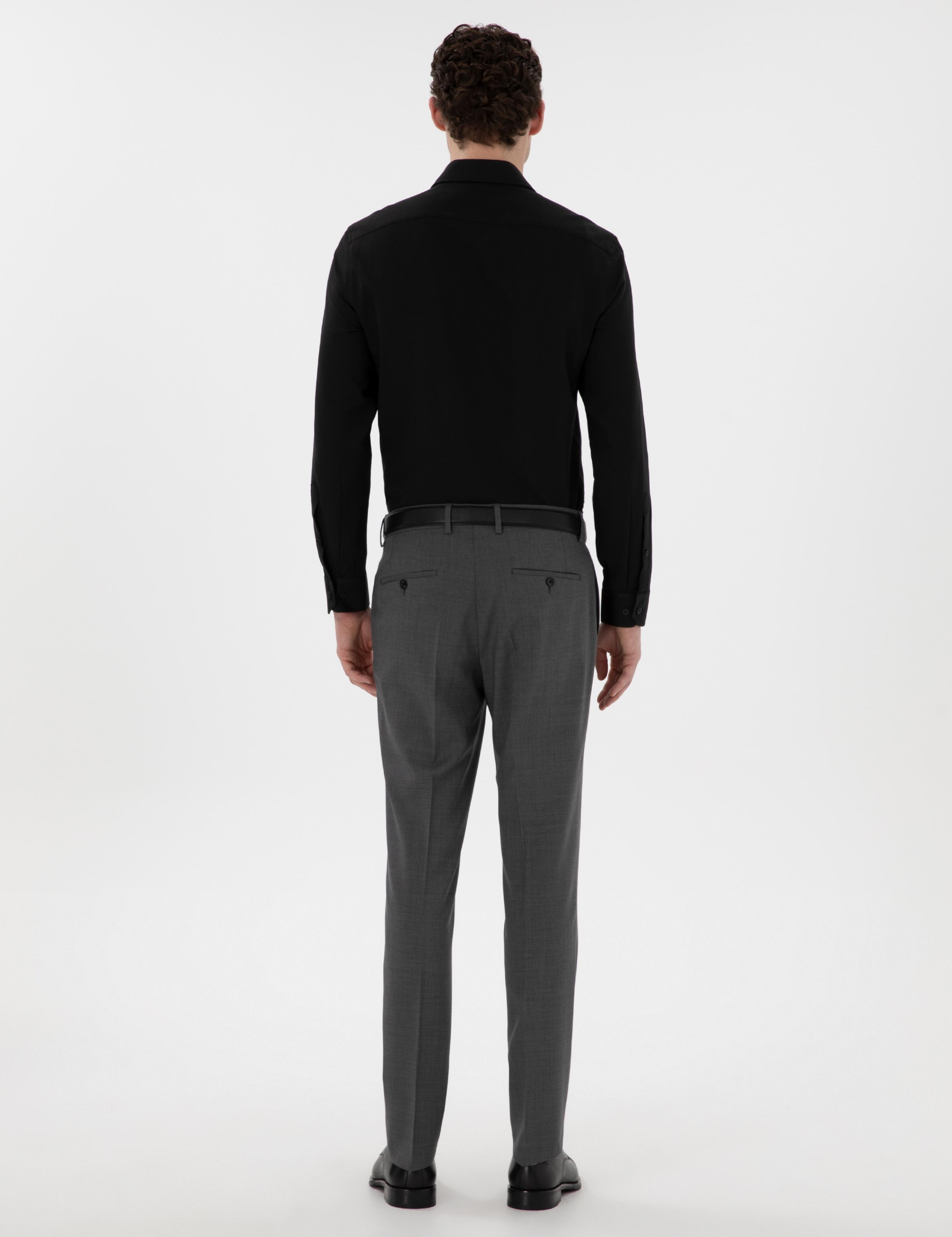 Füme Slim Fit %100 Yün Kumaş Pantolon