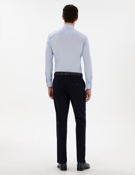 Lacivert Slim Fit %100 Yün Kumaş Pantolon - 50305463012