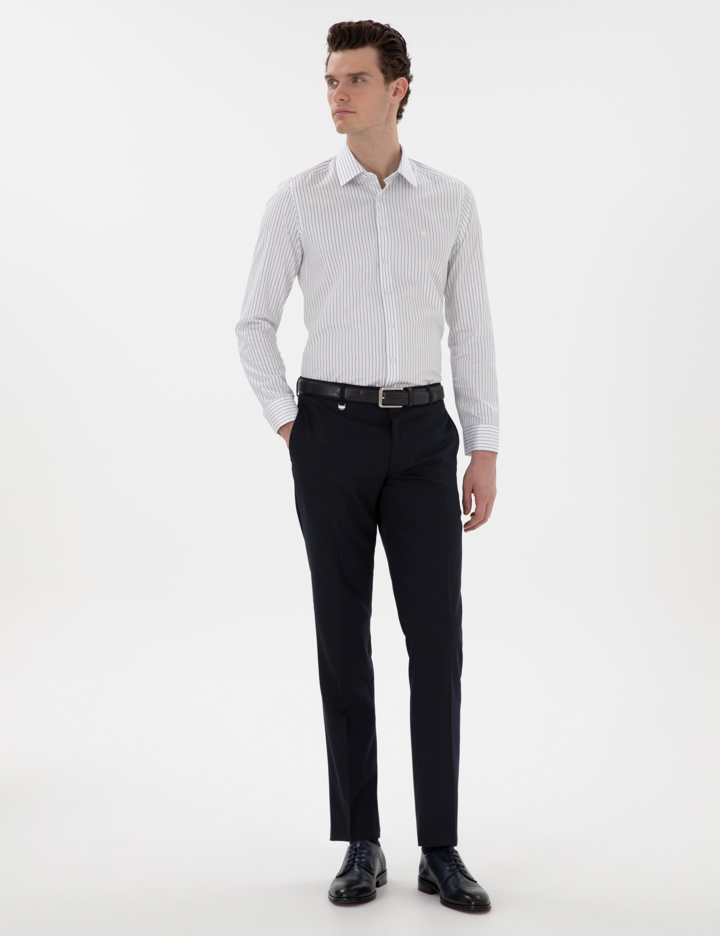 Lacivert Slim Fit Kumaş Pantolon