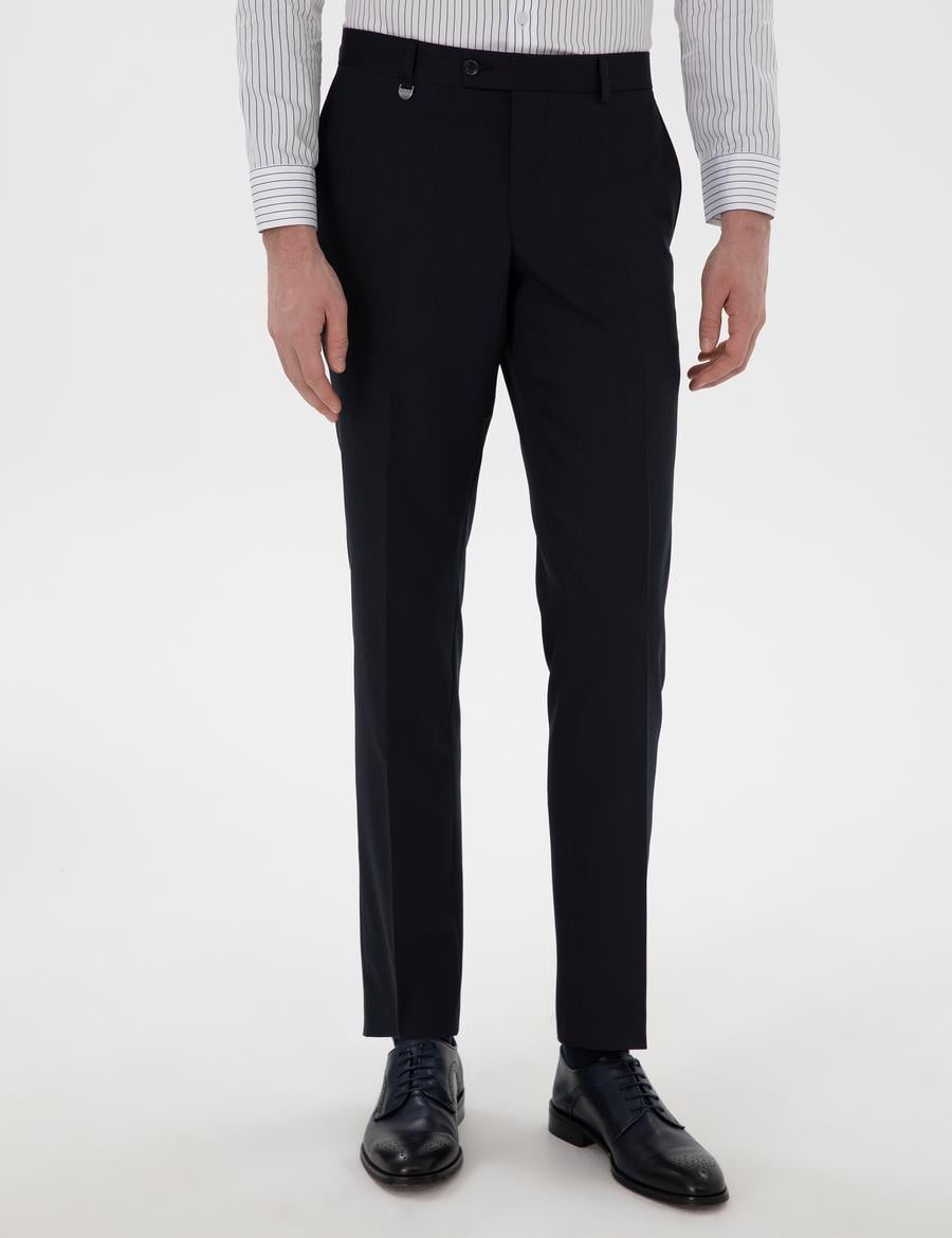 Lacivert Slim Fit Kumaş Pantolon