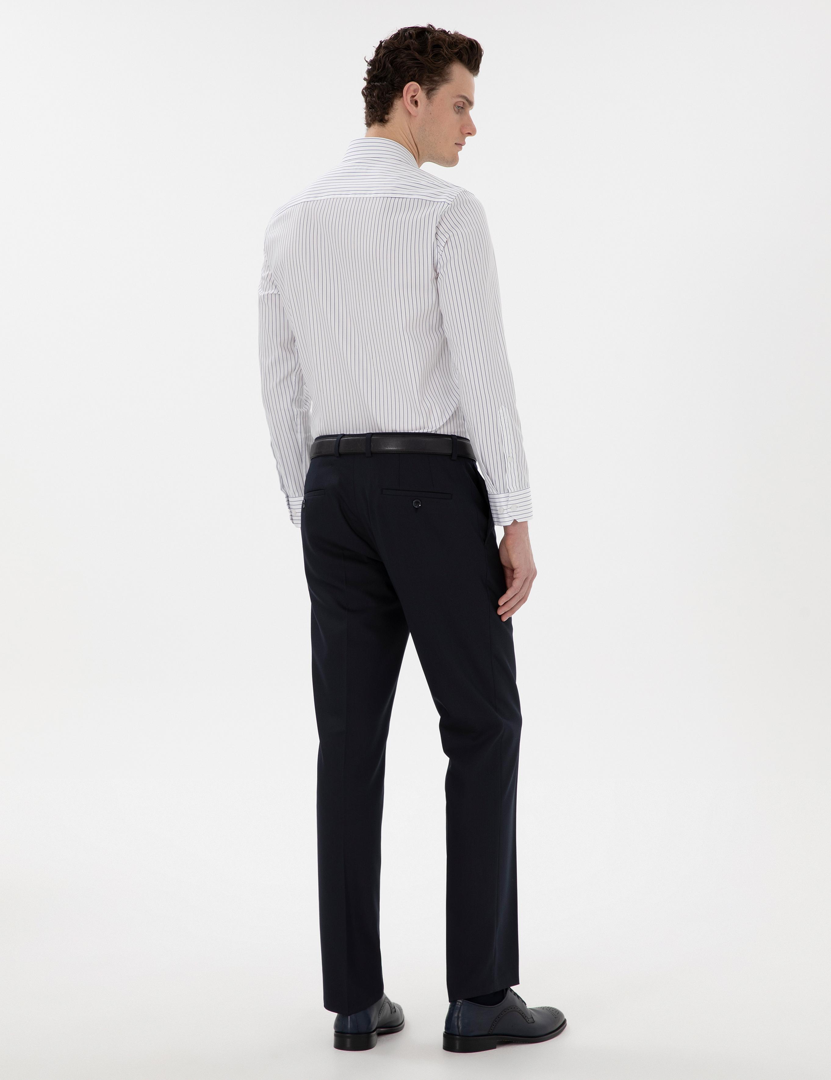 Lacivert Slim Fit Kumaş Pantolon