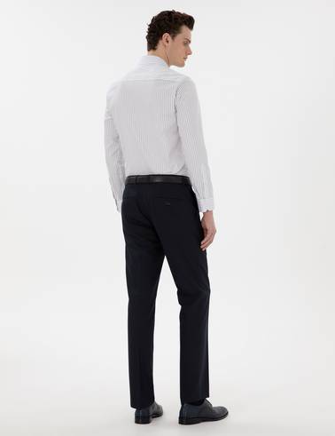 Lacivert Slim Fit Kumaş Pantolon