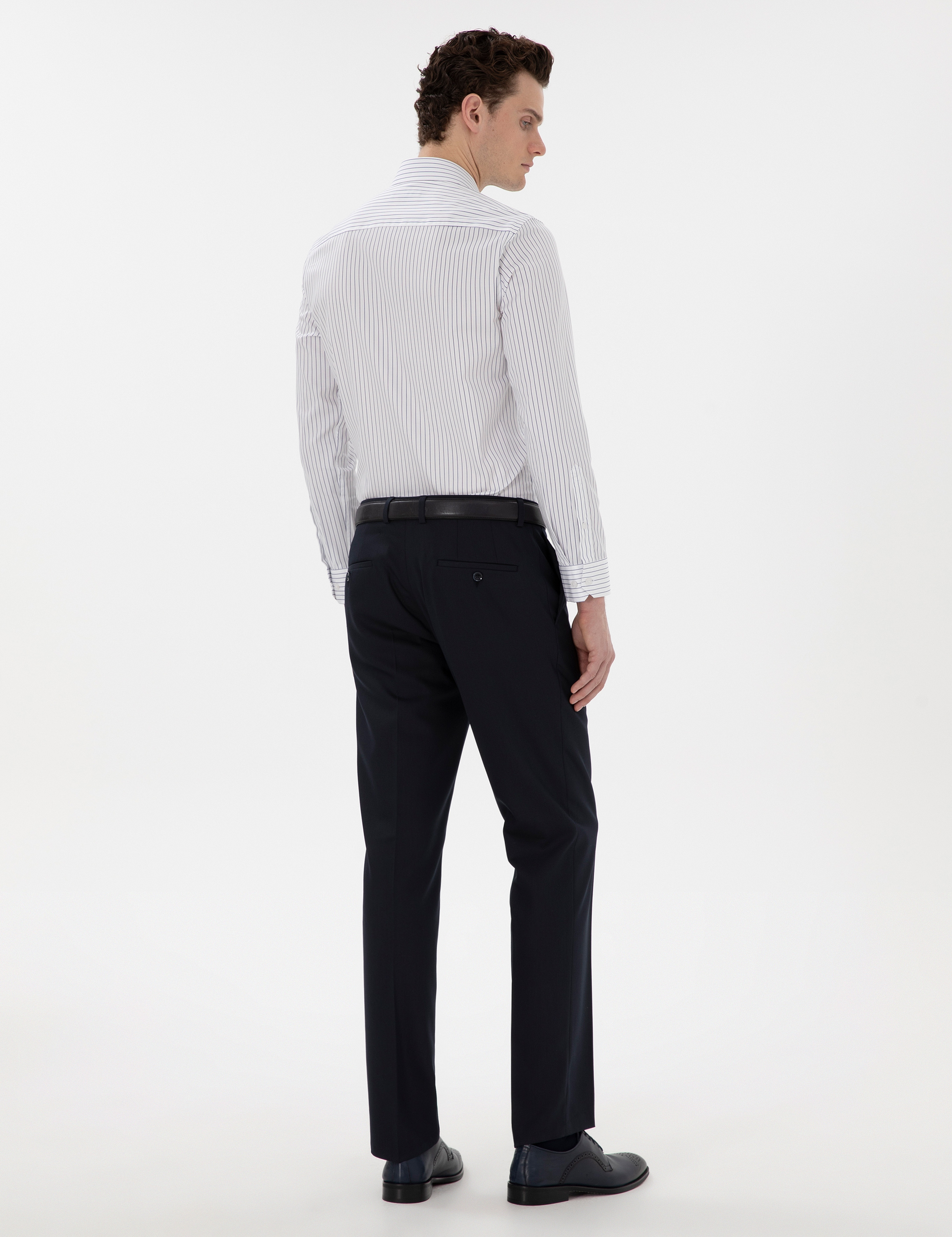 Lacivert Slim Fit Kumaş Pantolon - Image 4