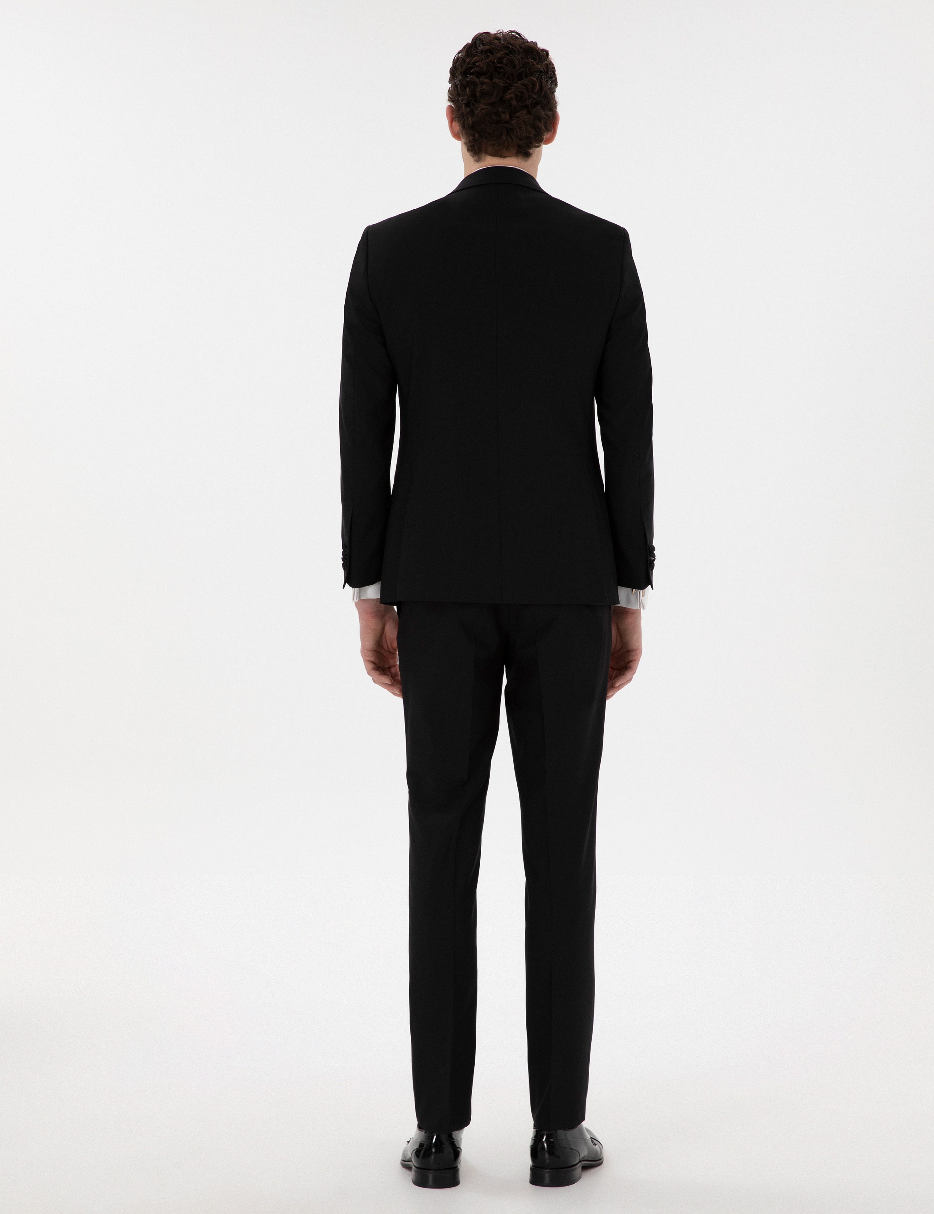 Siyah Ex. Slim Fit Yelekli Smokin - Image 6
