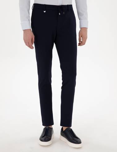 Lacivert Klasik Jogger Pantolon