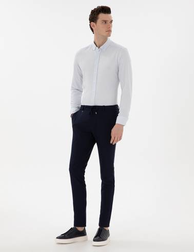 Lacivert Klasik Jogger Pantolon