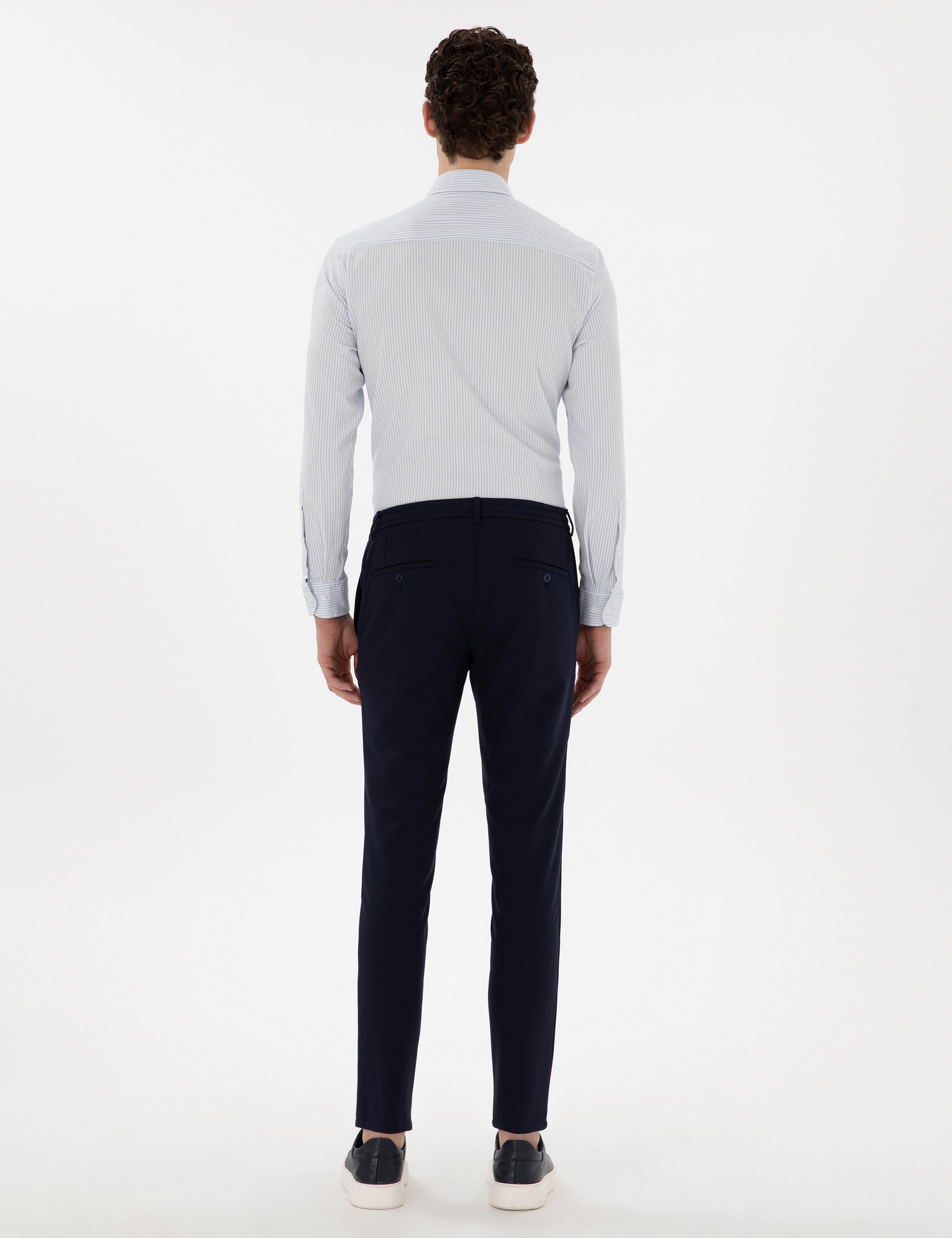 Lacivert Klasik Jogger Pantolon