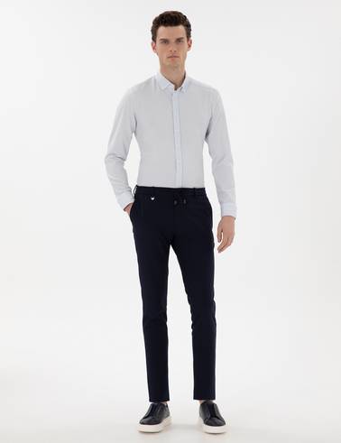 Lacivert Klasik Jogger Pantolon