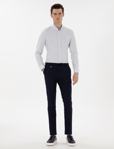 Lacivert Klasik Jogger Pantolon