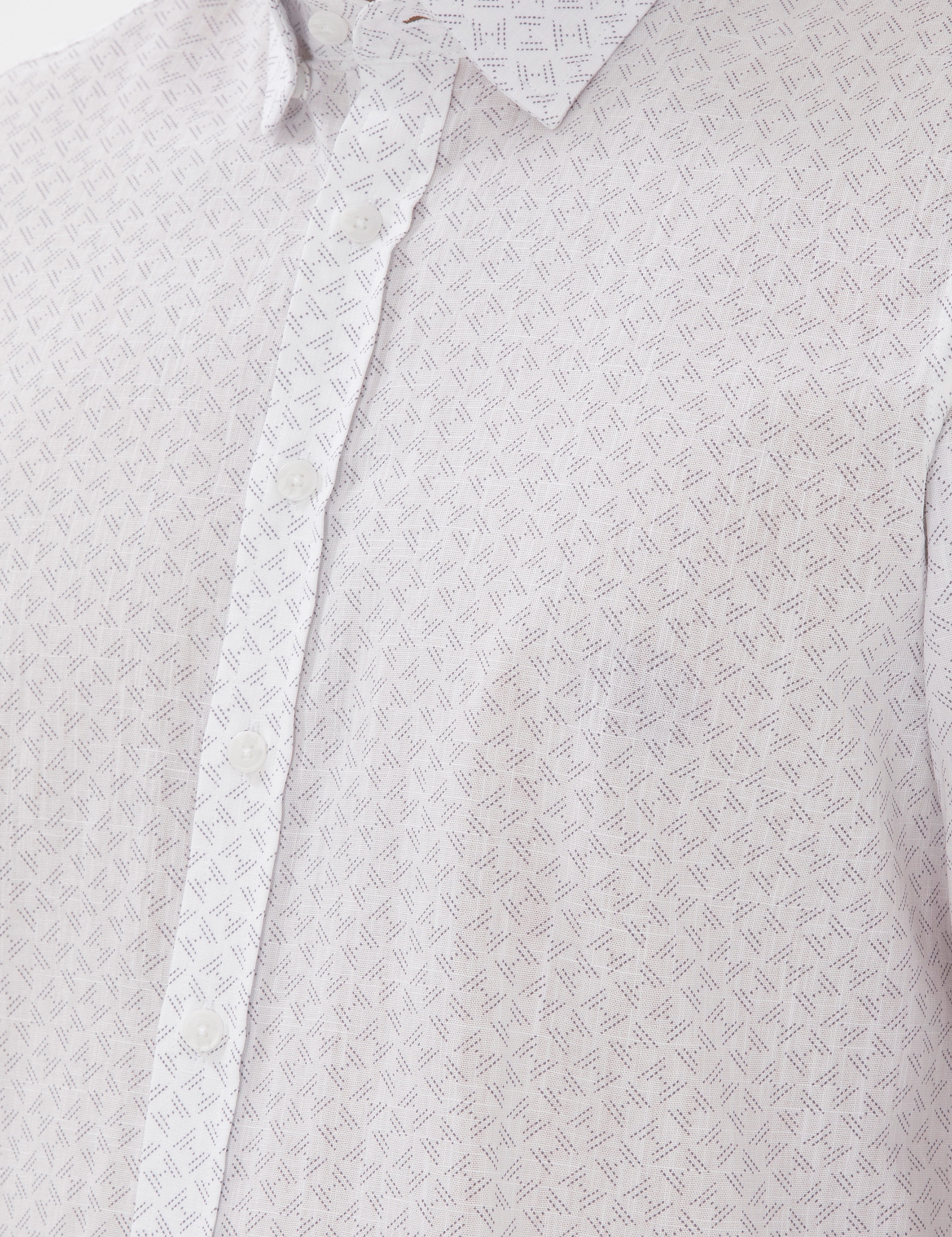 Gri Slim Fit Uzun Kollu Gömlek - Image 7