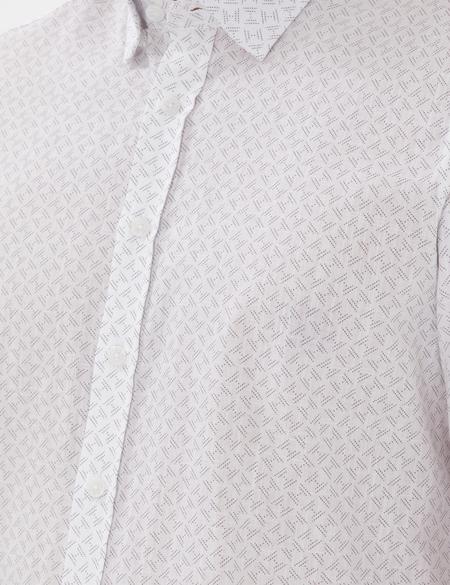 Gri Slim Fit Uzun Kollu Gömlek - 50301557028