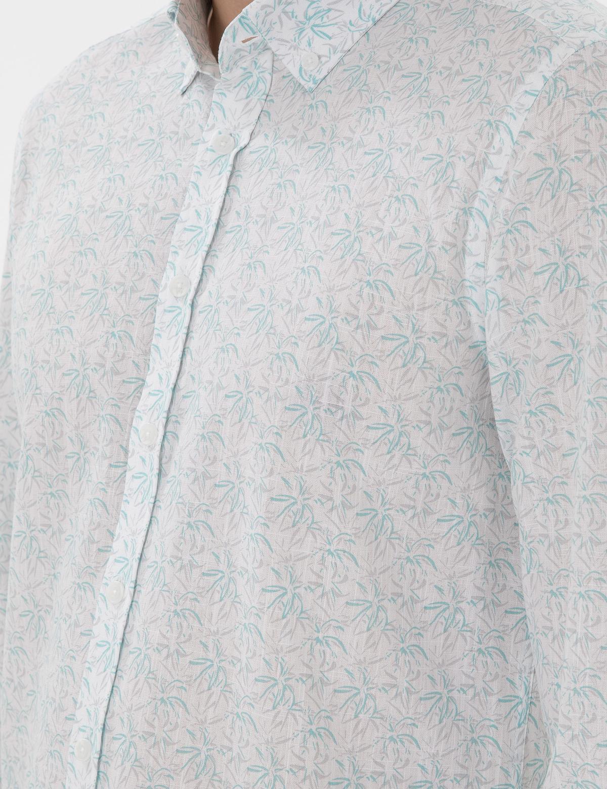 Mint Slim Fit Uzun Kollu Gömlek - 50304548014