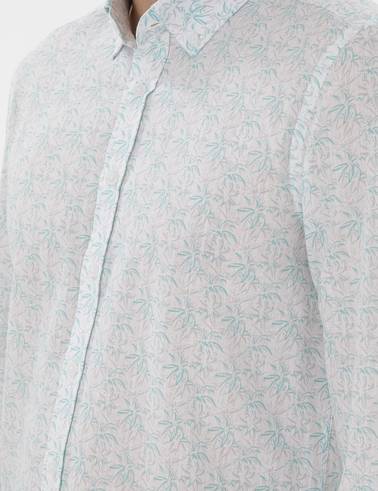 Mint Slim Fit Uzun Kollu Gömlek