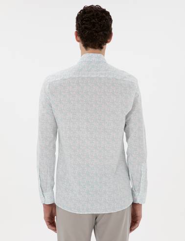 Mint Slim Fit Uzun Kollu Gömlek