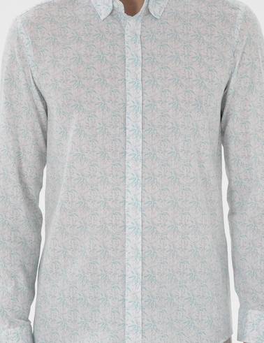 Mint Slim Fit Uzun Kollu Gömlek
