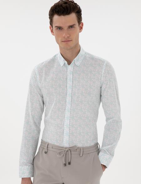 Mint Slim Fit Uzun Kollu Gömlek - 50304548014
