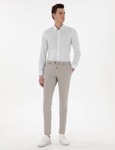 Mint Slim Fit Uzun Kollu Gömlek
