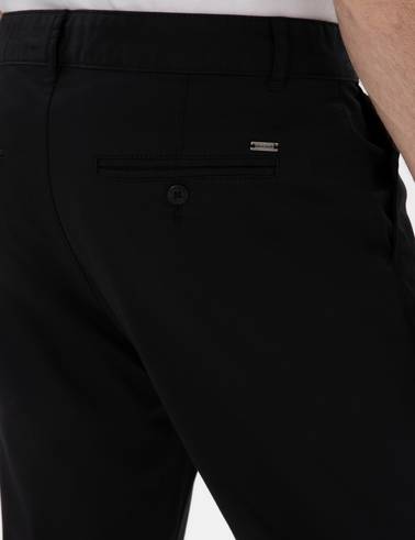 Siyah Regular Fit Basic Kanvas Pantolon