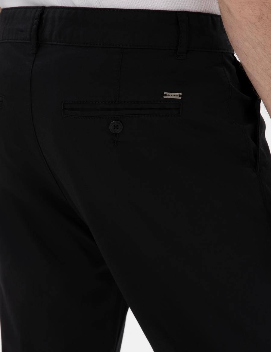 Siyah Regular Fit Basic Kanvas Pantolon