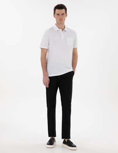 Siyah Regular Fit Basic Kanvas Pantolon
