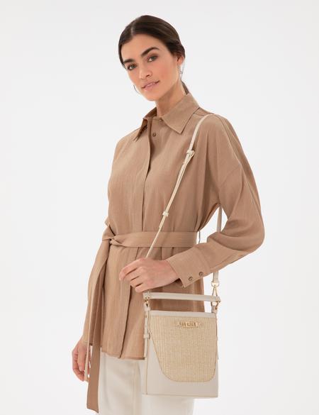 Ecru Hasır Çanta - 50305592001