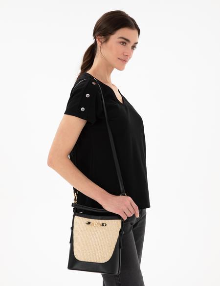 Siyah Hasır Çanta - 50305592002