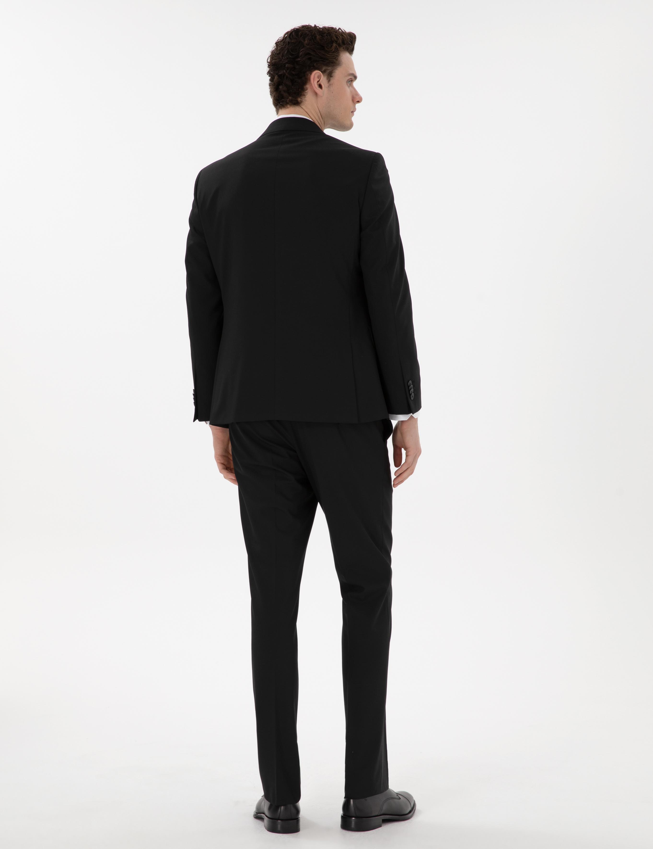 Siyah Slim Fit Takım Elbise