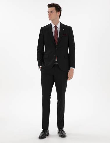 Siyah Slim Fit Takım Elbise