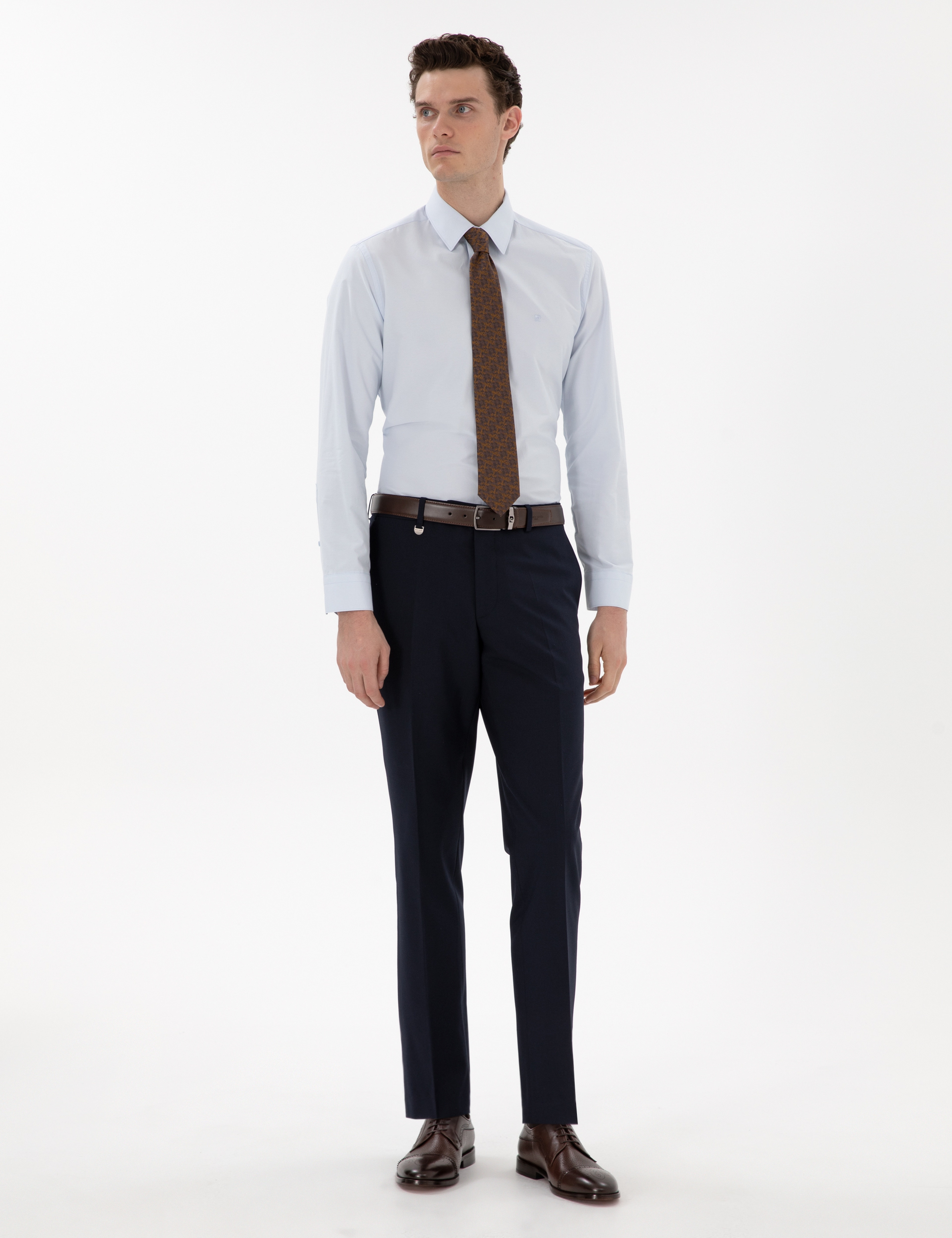 Lacivert Slim Fit Kumaş Pantolon - Image 1