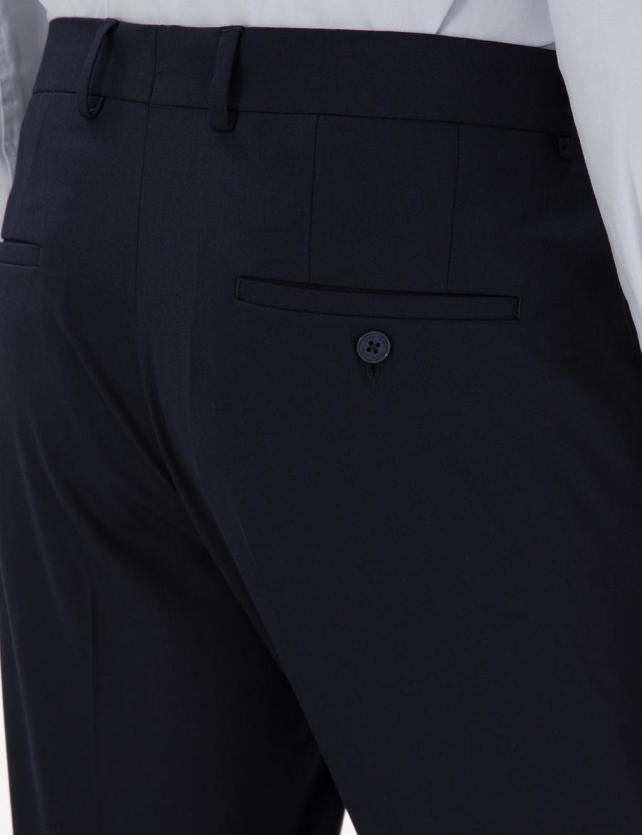 Lacivert Slim Fit Kumaş Pantolon