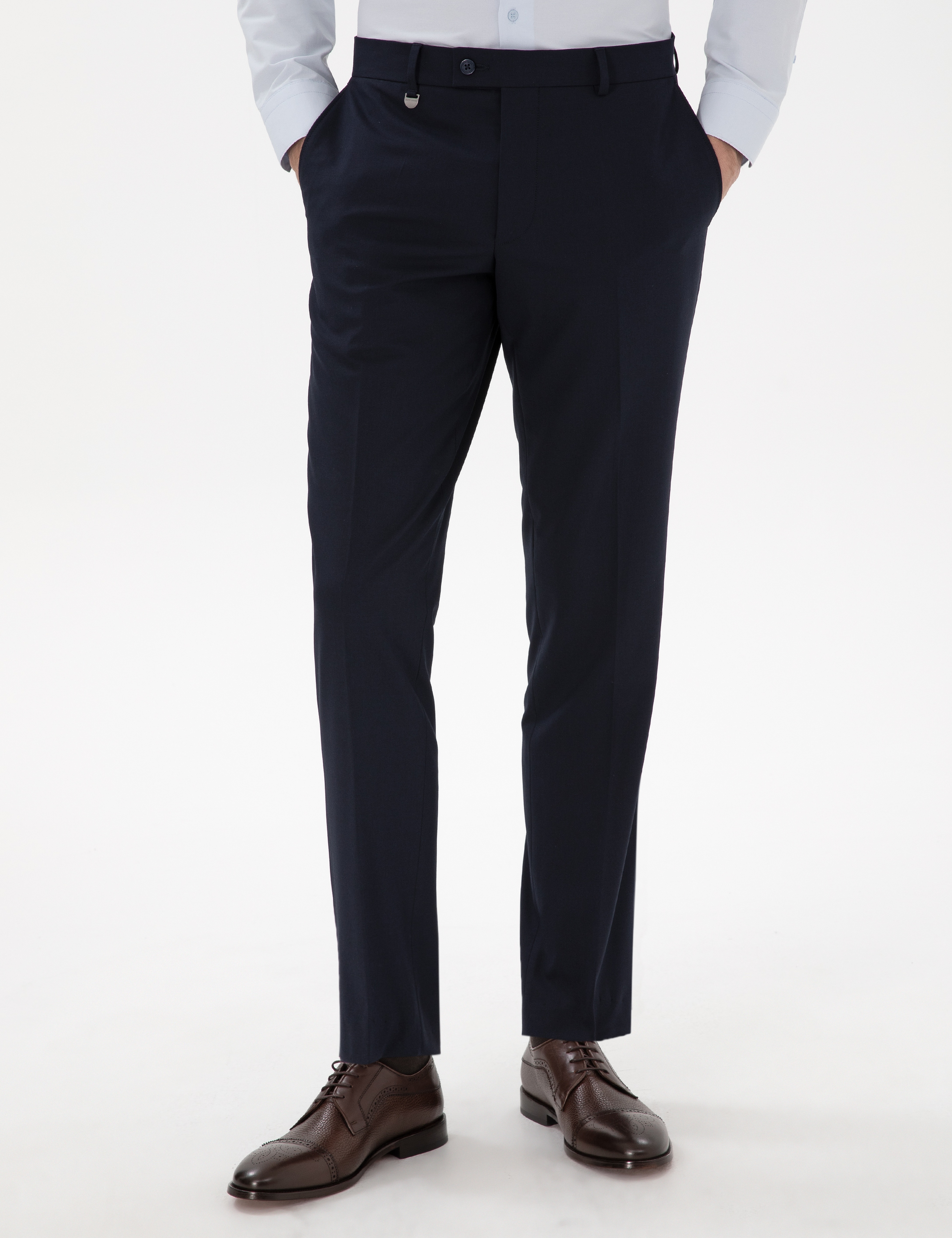 Lacivert Slim Fit Kumaş Pantolon - Image 2