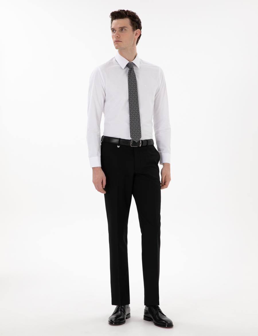 Siyah Slim Fit Kumaş Pantolon