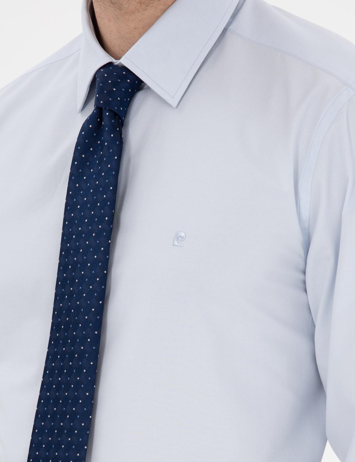 Açık Mavi Slim Fit Uzun Kollu Basic Gömlek - 50307297005