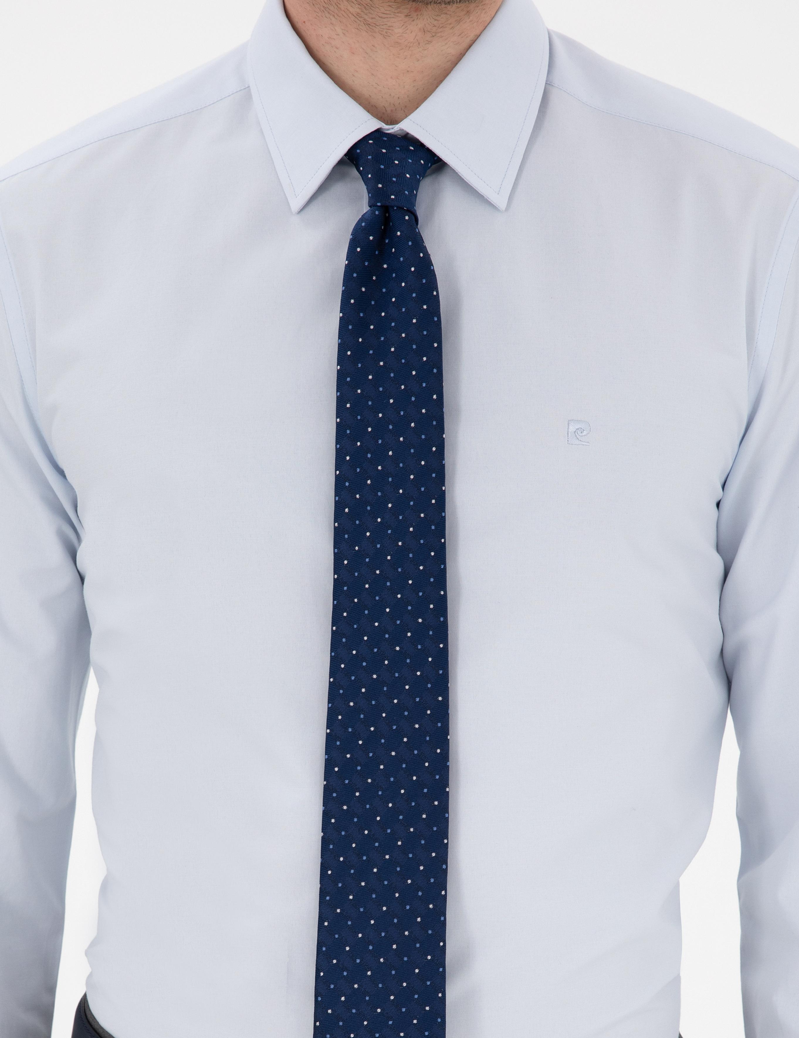 Açık Mavi Slim Fit Uzun Kollu Basic Gömlek