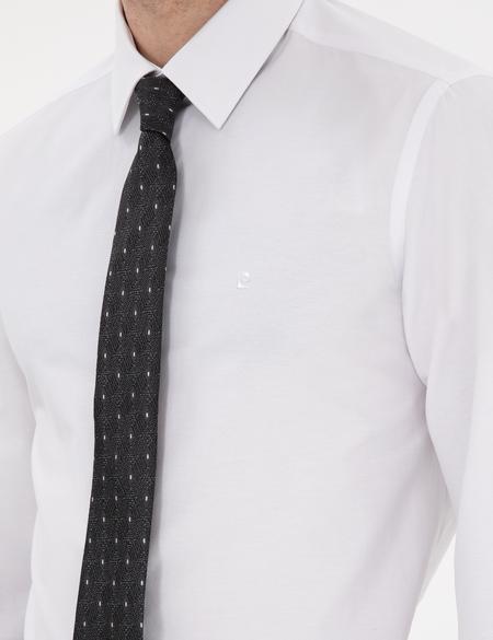 Beyaz Slim Fit Uzun Kollu Basic Gömlek - 50307297016