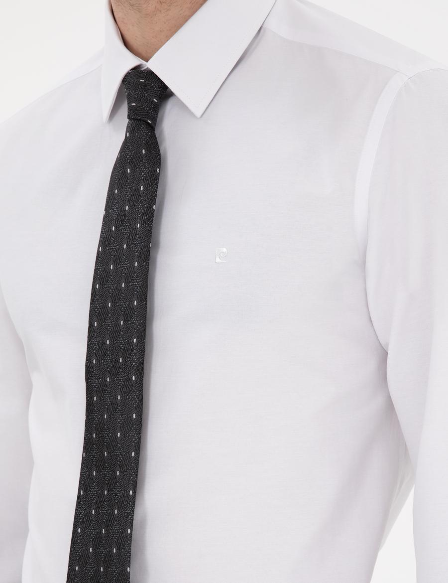 Beyaz Slim Fit Uzun Kollu Basic Gömlek