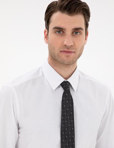 Beyaz Slim Fit Uzun Kollu Basic Gömlek - 50307297016