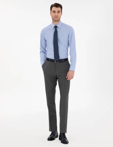 Mavi Slim Fit Uzun Kollu Basic Gömlek