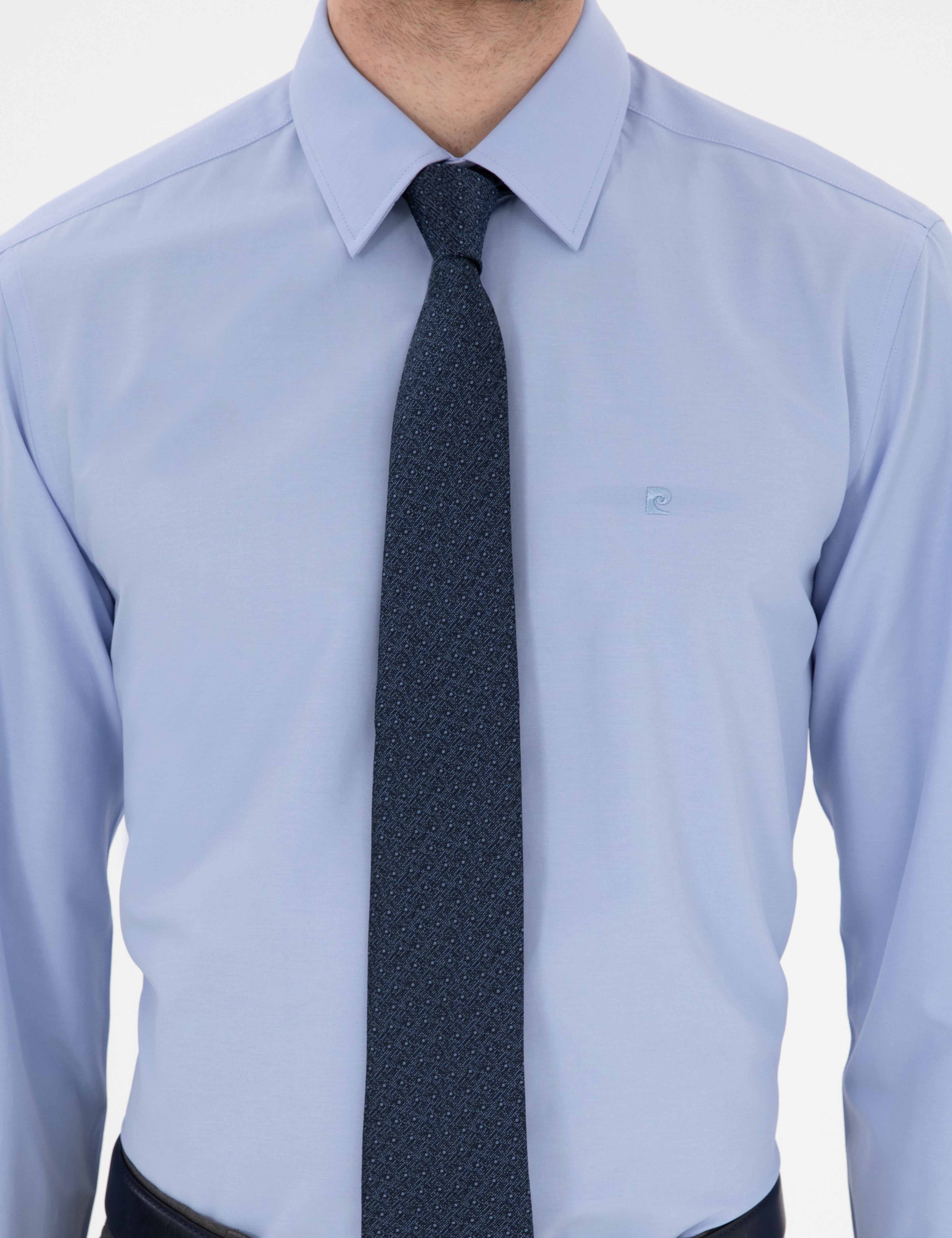 Mavi Slim Fit Uzun Kollu Basic Gömlek - Image 6