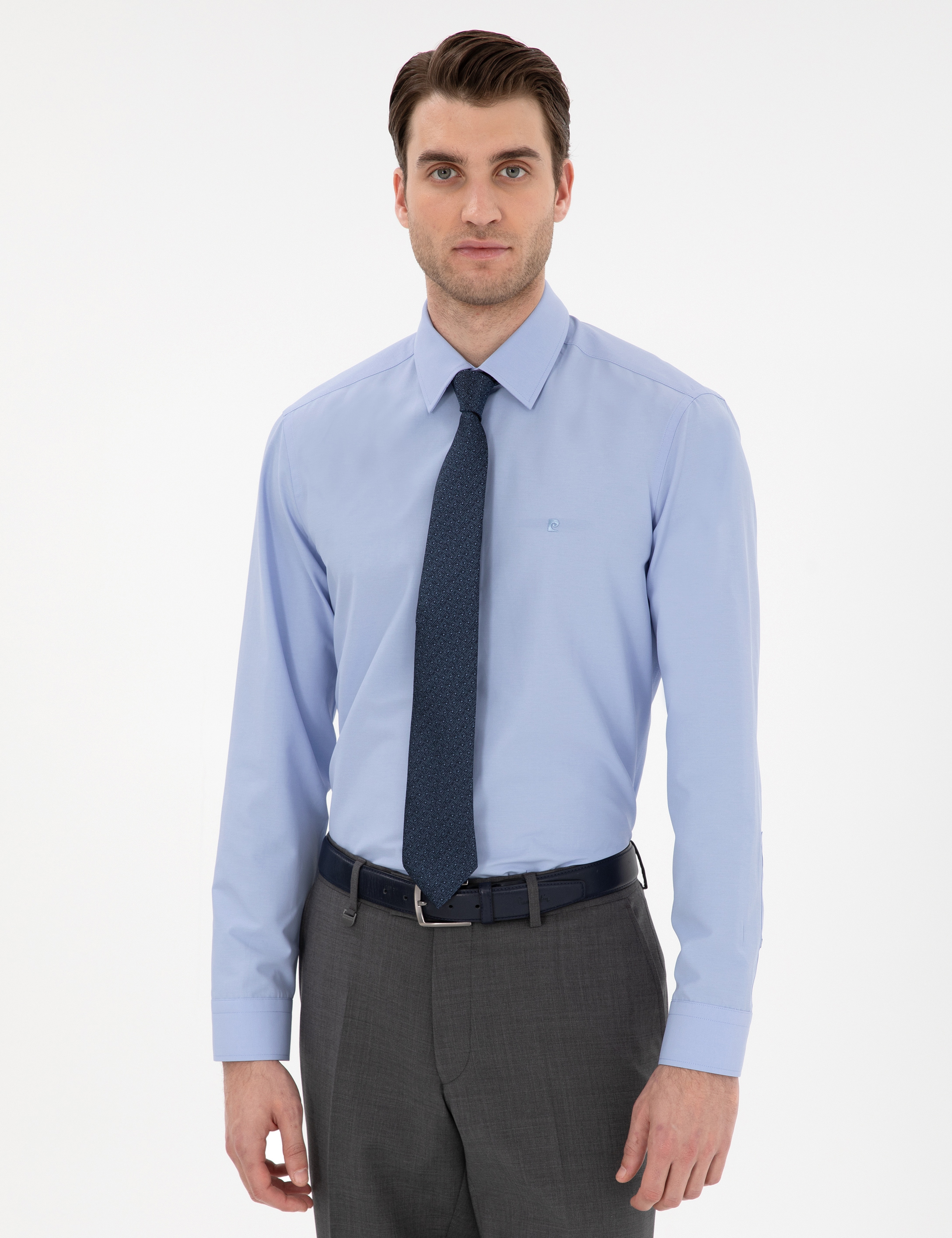 Mavi Slim Fit Uzun Kollu Basic Gömlek