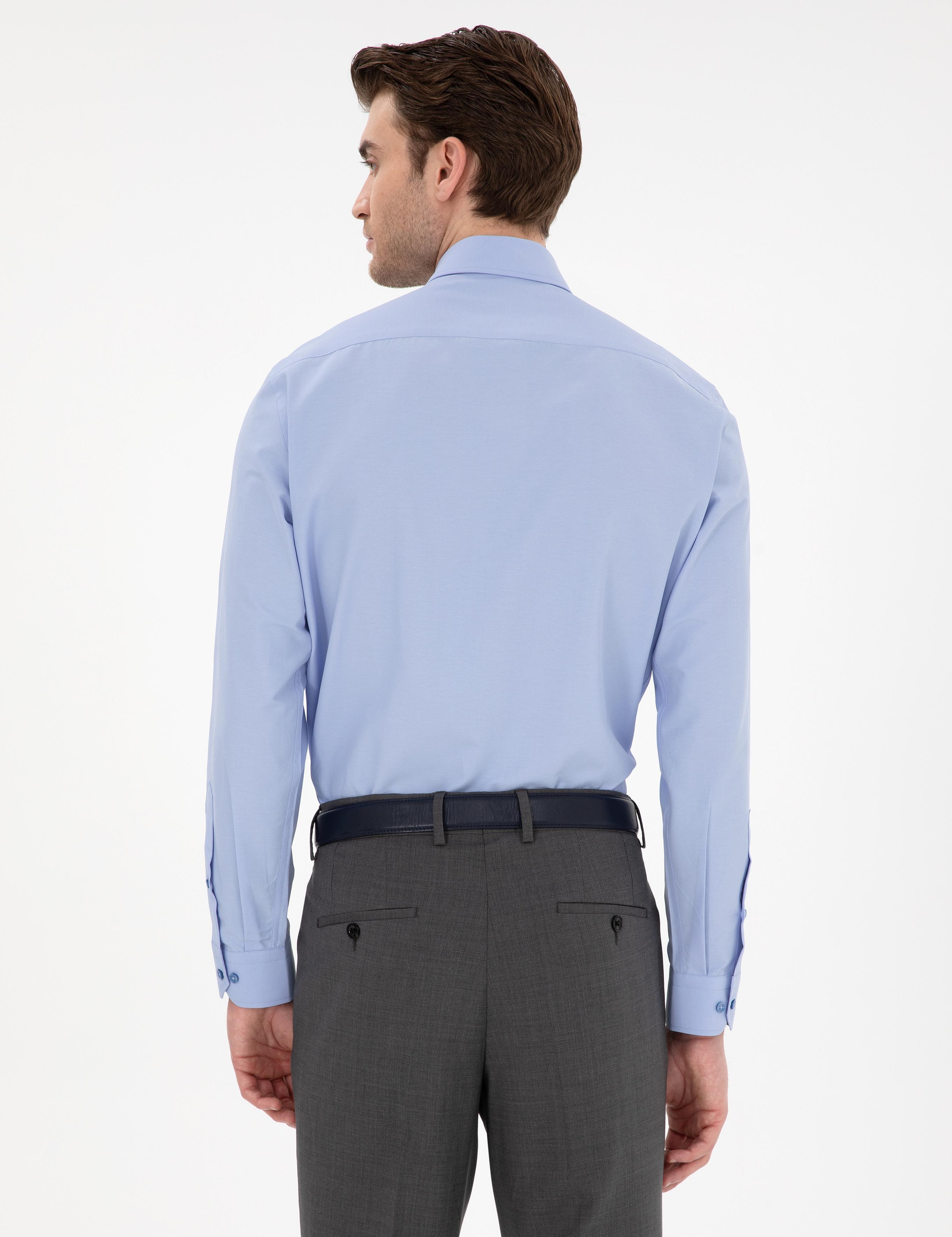 Mavi Slim Fit Uzun Kollu Basic Gömlek